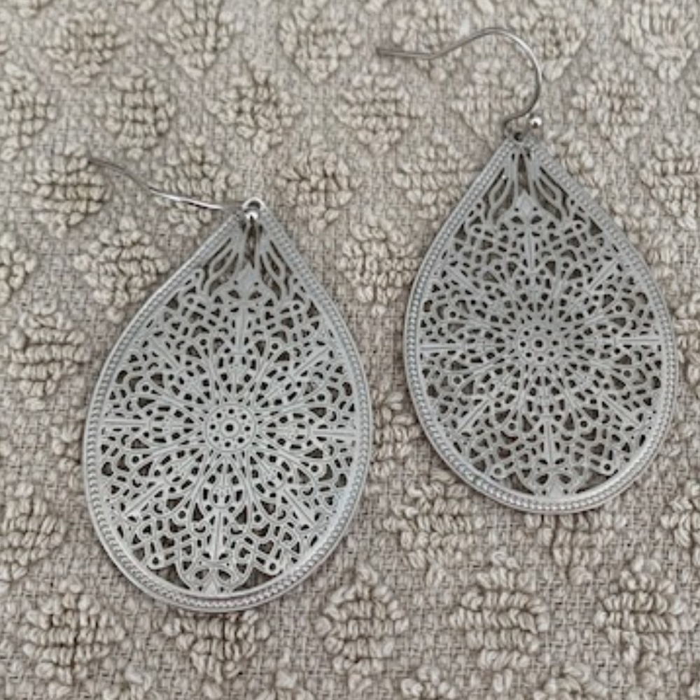 Silver earrings